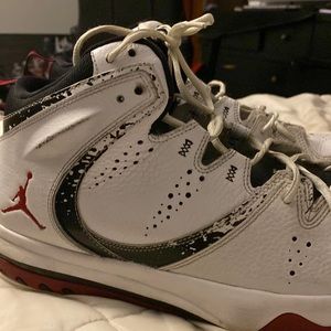 Red and white Jordans Size 13 mens